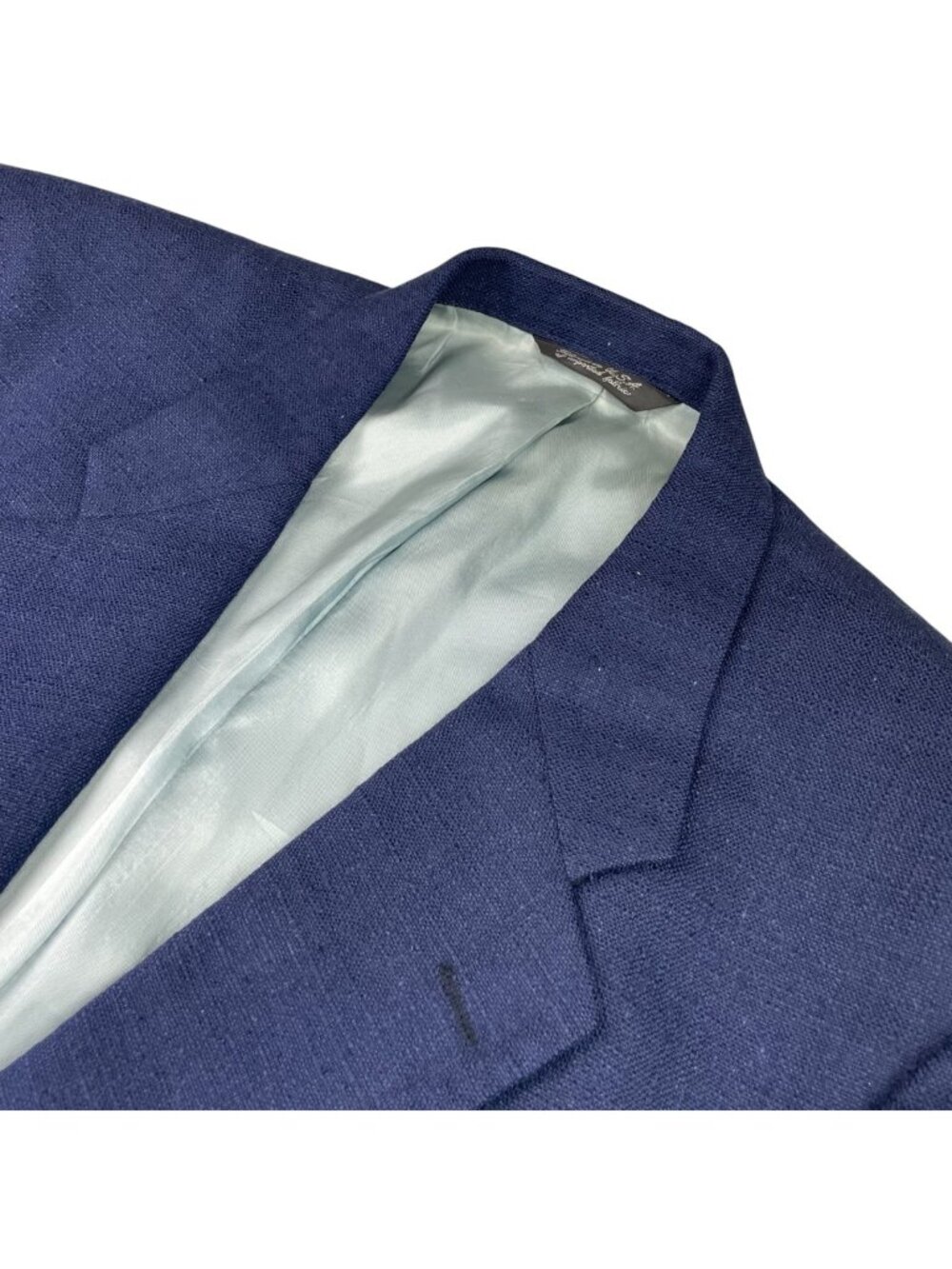 VTG Saks Fifth Avenue Men's 100% Silk 2-Button Blazer Navy Blue • USA • 44R